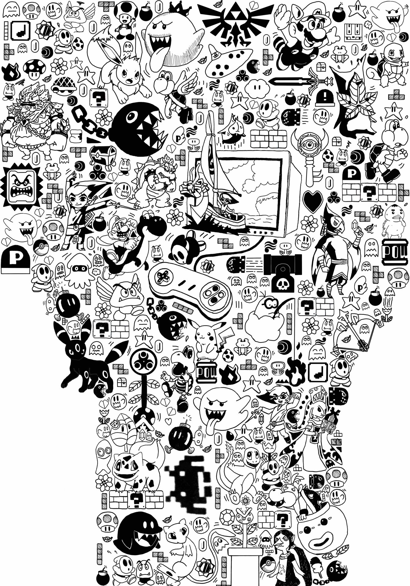 tatouage-doodle-nintendo