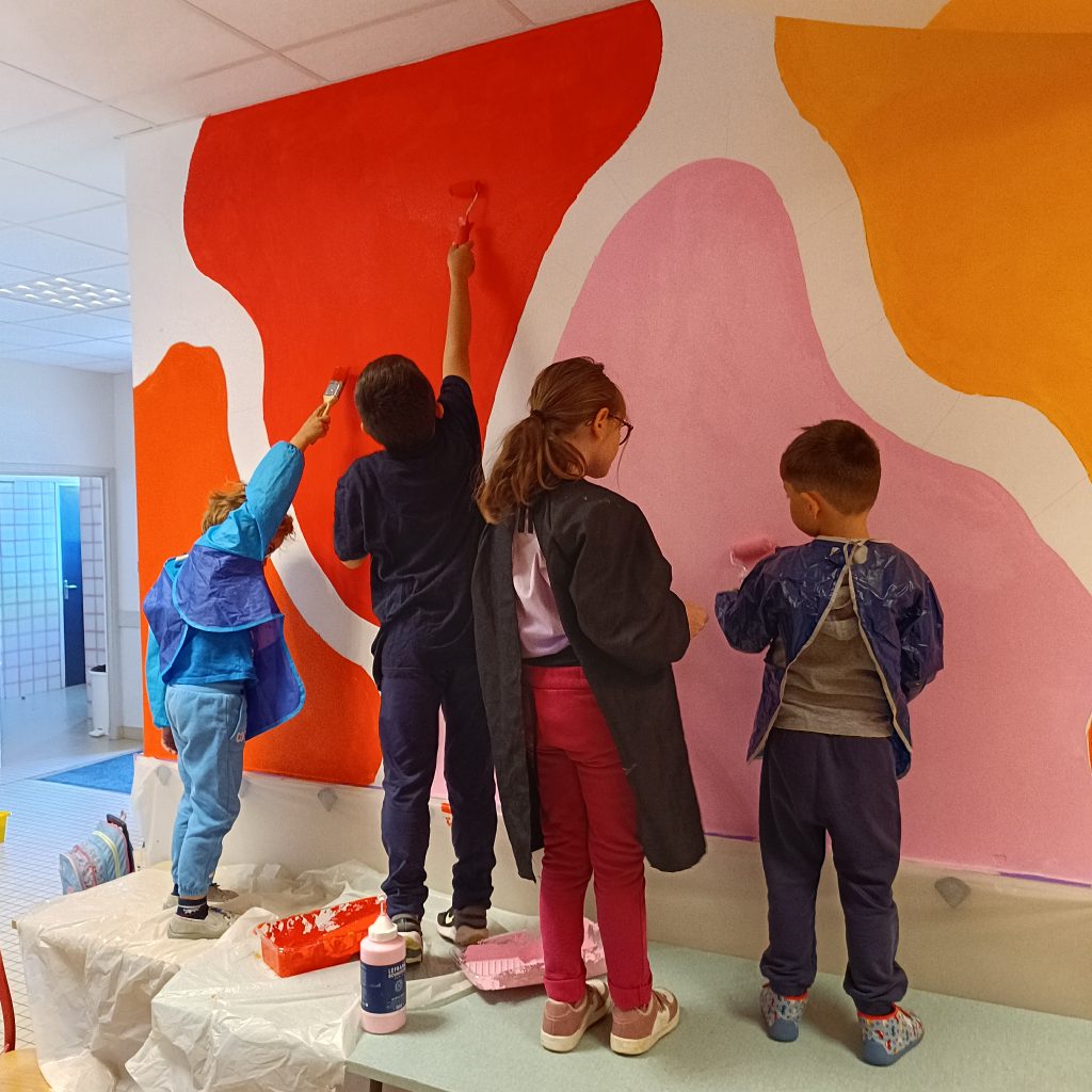 Fresque murale école Les Lucioles – Luceau (72)