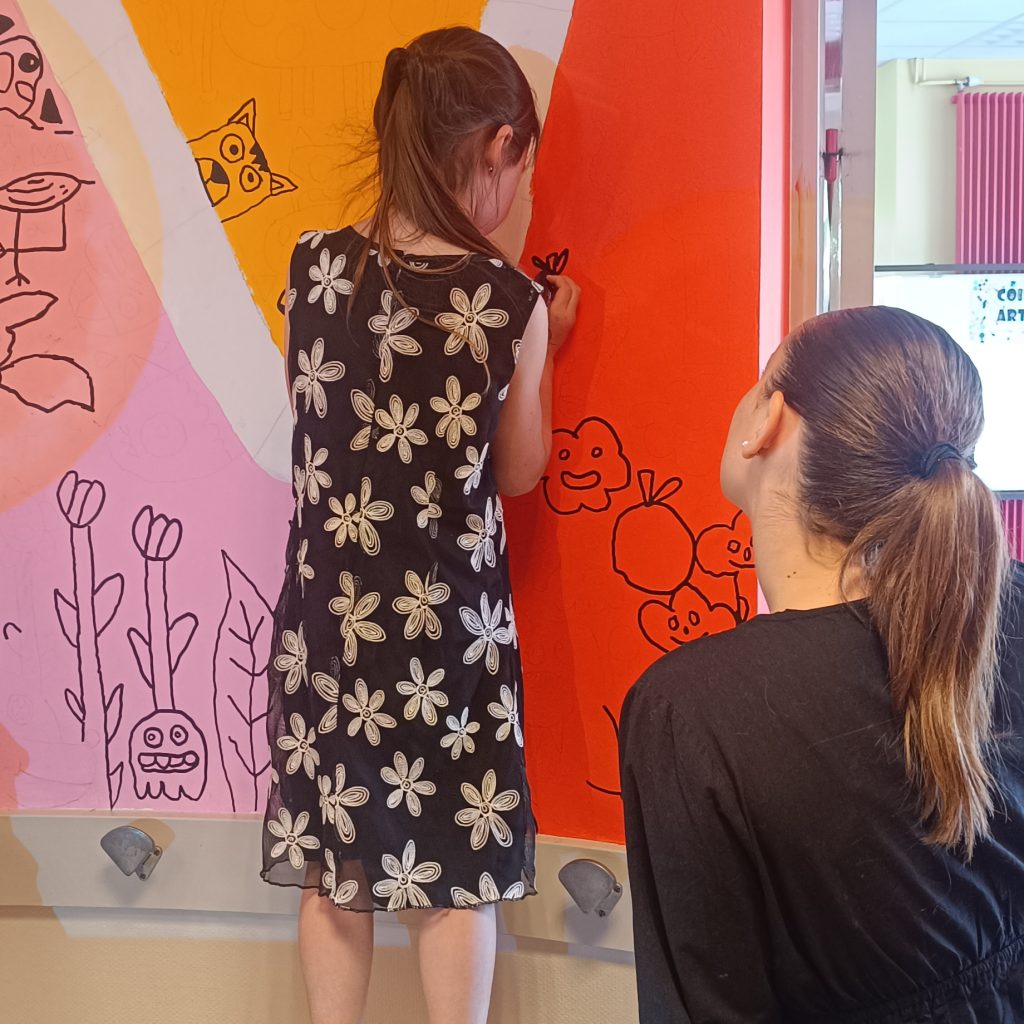 Fresque murale école Les Lucioles – Luceau (72)