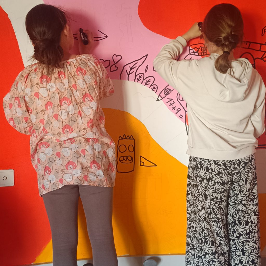 Fresque murale école Les Lucioles – Luceau (72)