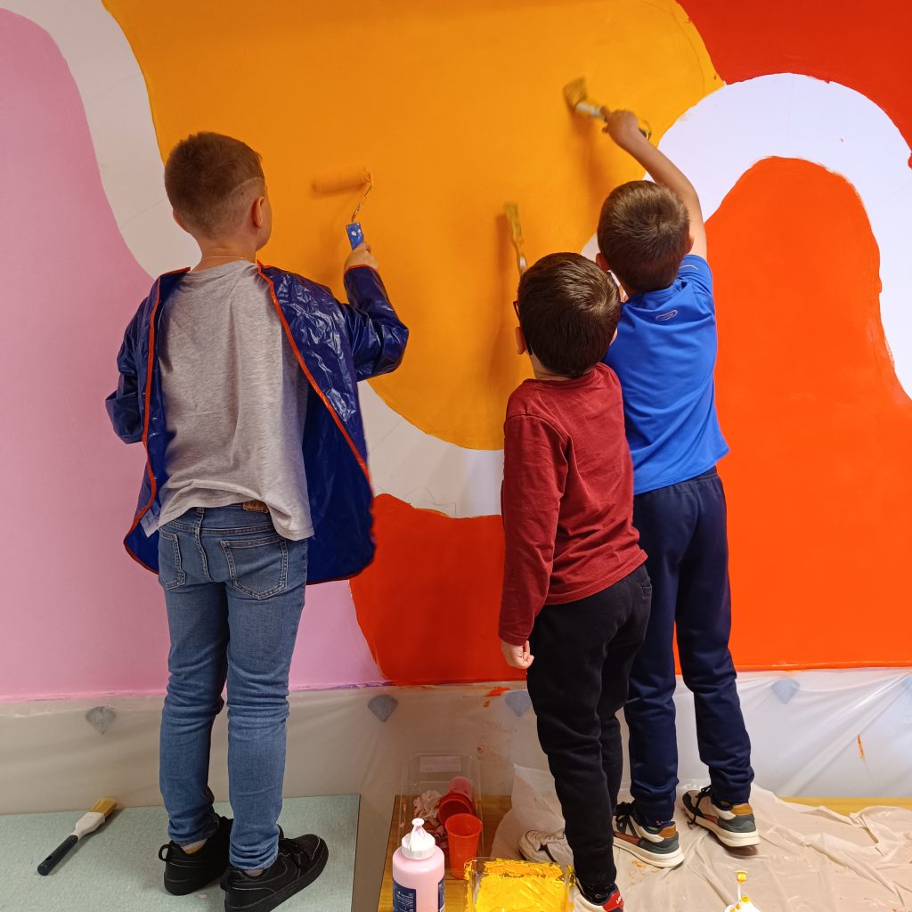 Fresque murale école Les Lucioles – Luceau (72)