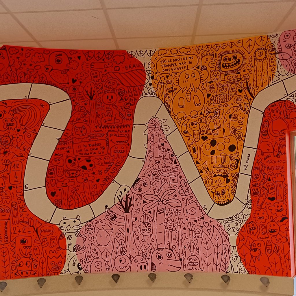 Fresque murale école Les Lucioles – Luceau (72)