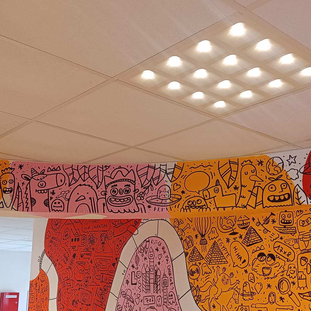 Fresque murale école Les Lucioles – Luceau (72)