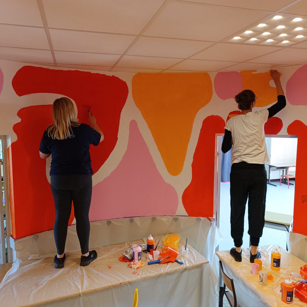 Fresque murale école Les Lucioles – Luceau (72)