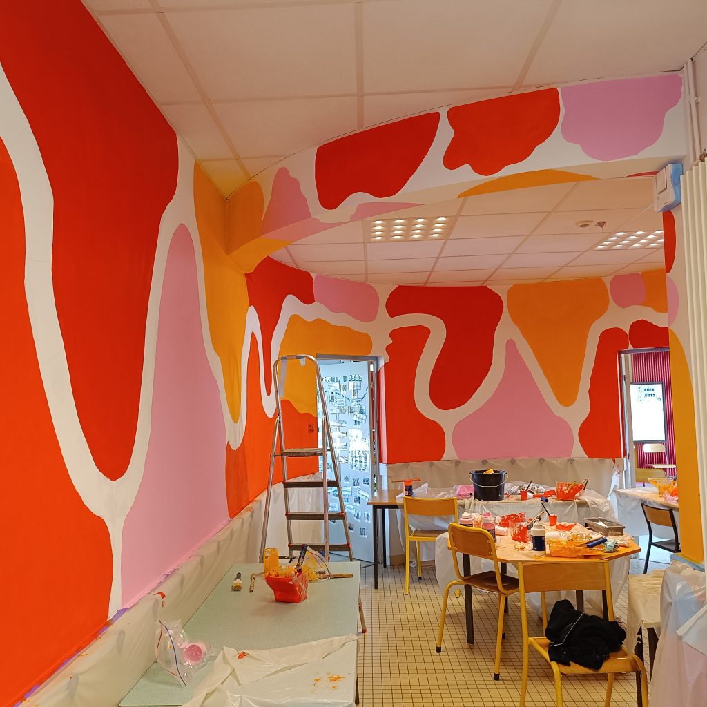 Fresque murale école Les Lucioles – Luceau (72)