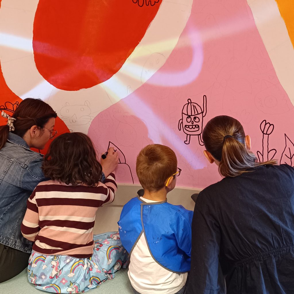 Fresque murale école Les Lucioles – Luceau (72)