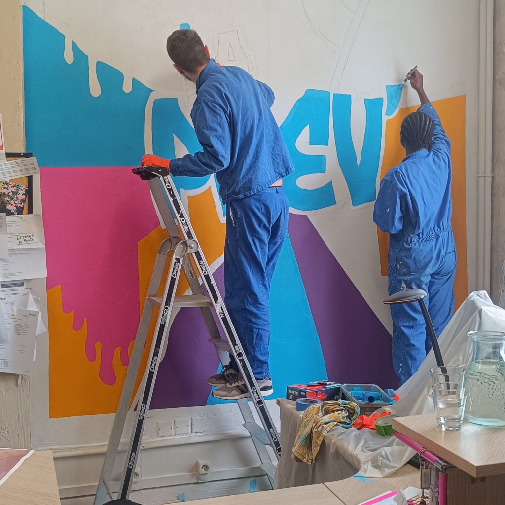Fresque murale participative – Service de Prévention Spécialisée INALTA